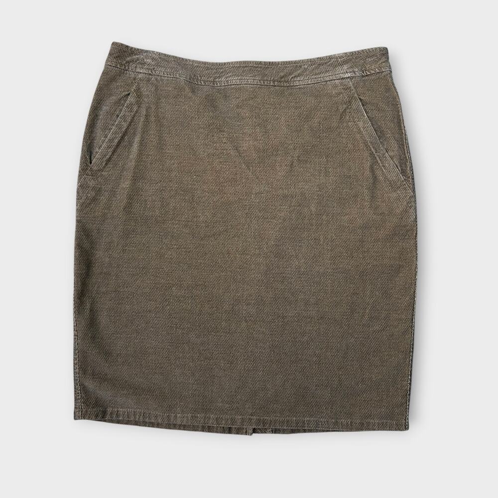 Peruvian Connection Women’s Straight Pencil Skirt Size 12 Brown Textured Soft